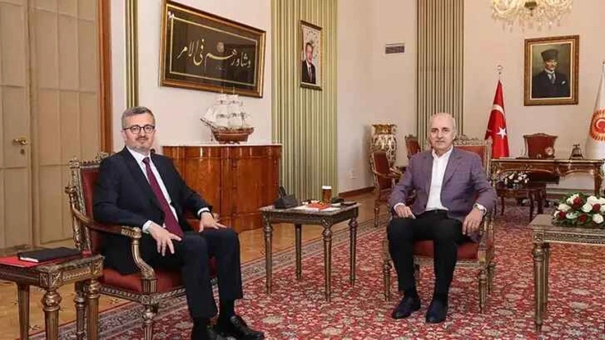 TBMM Başkanı Kurtulmuş, İletişim Başkanı Duran&rsquo;ı Kabul Etti